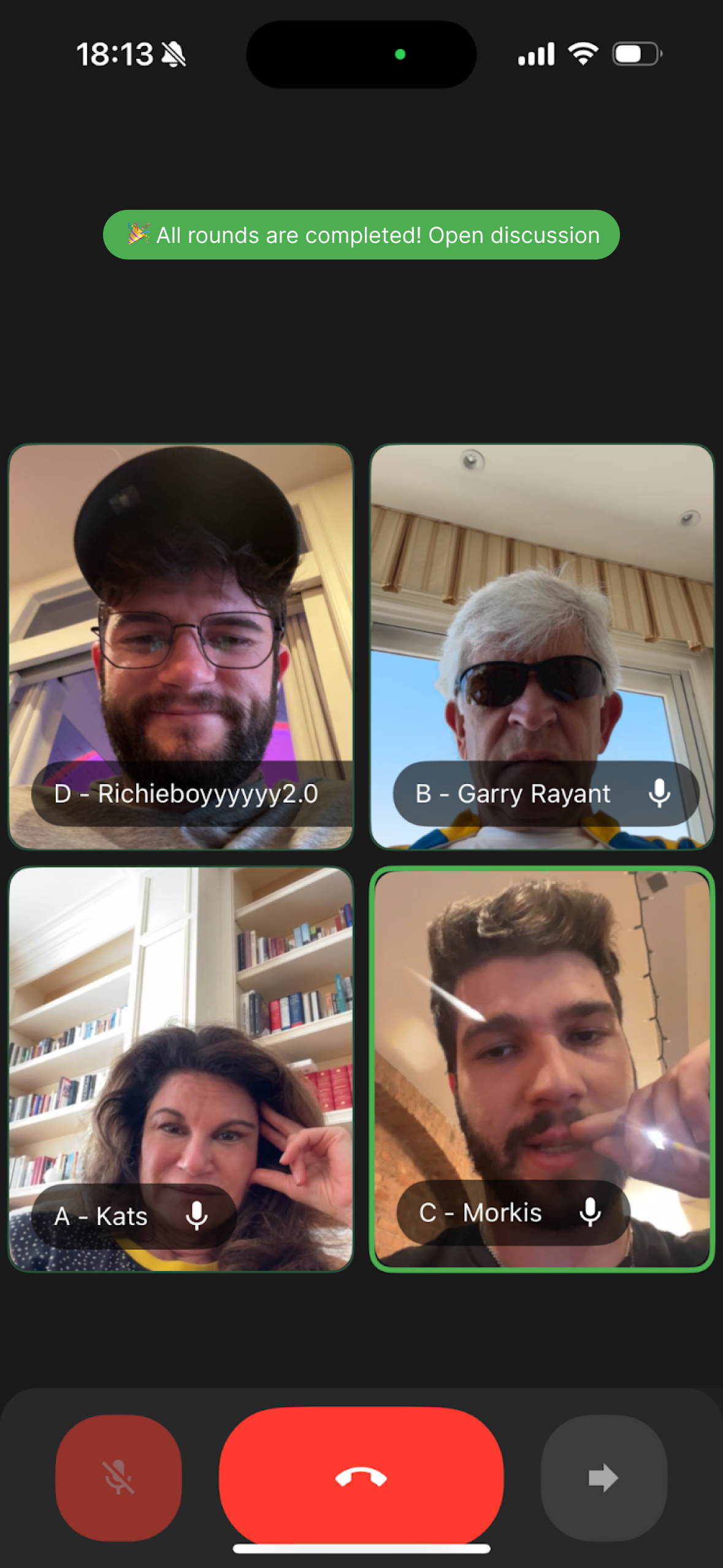 Open Discussion Screen
